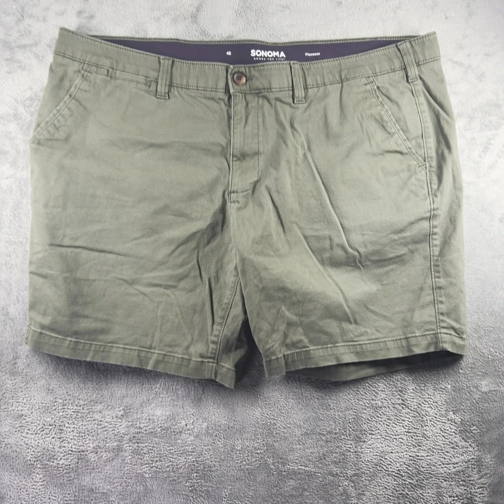 Sonoma Mens Light Green 9 Flexwear Everyday Casual Shorts Size 48